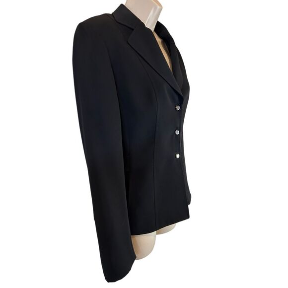 Tahari Arthur S. Levine Classic Black Blazer with Silver Buttons Professional 8 - Picture 2 of 12